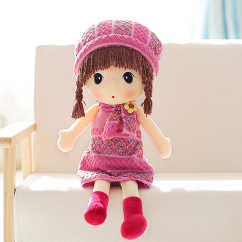 毛绒玩具可爱布娃娃花仙子儿童玩偶女生公仔女孩抱睡觉甜美生日礼物 玩具毛绒玩偶 60厘米（梦幻系列65厘米） 毛衣款-粉色