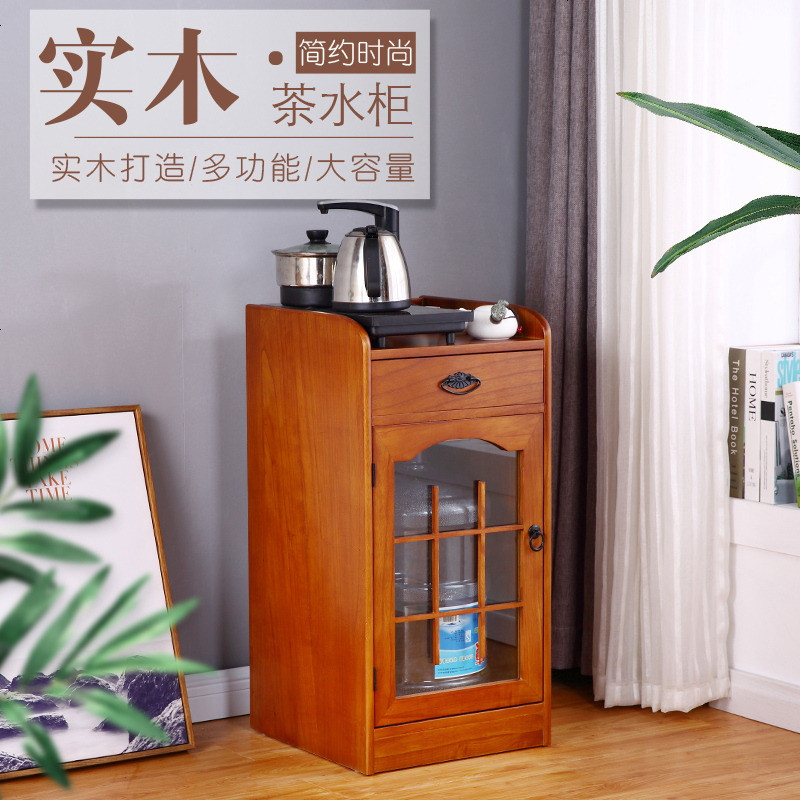 实木茶柜茶水柜中式简约客厅多功能餐边柜办公室茶柜架小型储物柜_428_788 1抽1__双_
