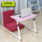 简易移动升降床边笔记本电脑桌折叠懒人桌床上用沙发边桌学习桌 S1基础款烤漆粉色