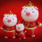 心向绒 2019猪年吉祥物公仔美满猪生肖猪毛绒玩具小猪布娃娃新年礼物年会礼品玩偶 55cm 眯眼款