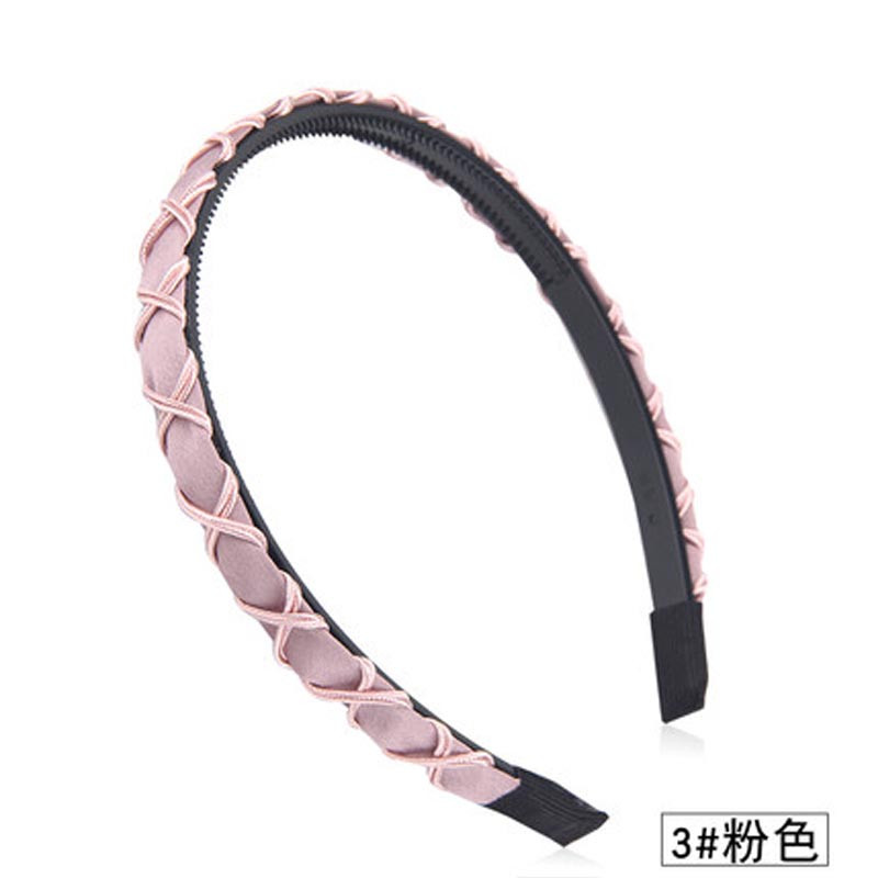 发箍头箍简约带齿百搭简约小清新压发卡韩版发窟成人头窟发捆女孩子头发 配饰 3#粉色