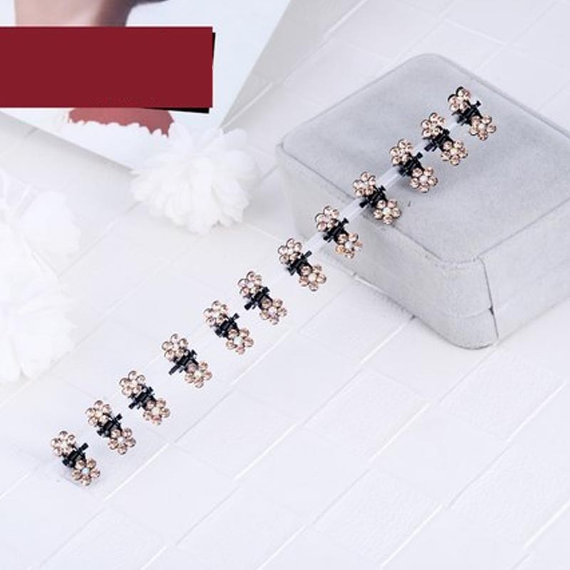 盘发小号抓夹新娘发饰品迷你儿童发抓小夹子发卡头饰发夹成人韩版小清新头发 配饰 1216桃色