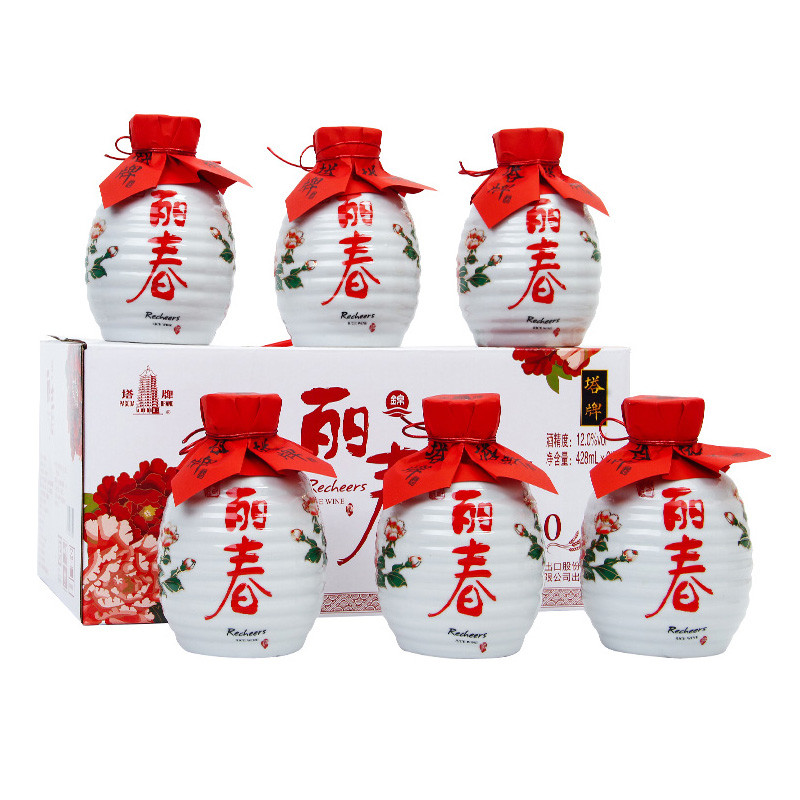 塔牌绍兴黄酒10年锦丽春428ml*6瓶整箱塔牌手工冬酿半干型花雕酒