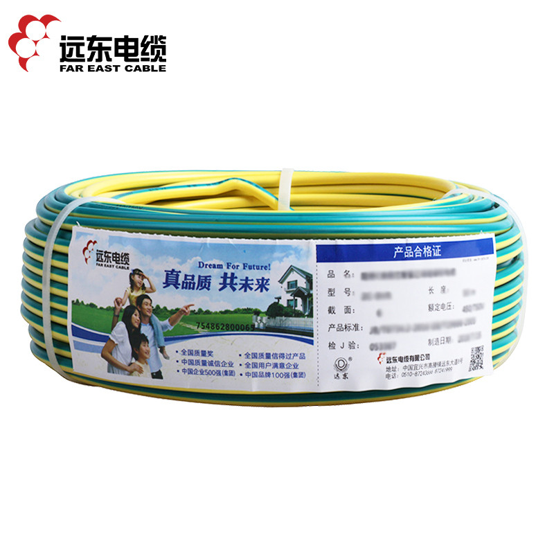 远东电线电缆 BV10平方国标家装进户铜芯电线 单芯50/100米硬线
