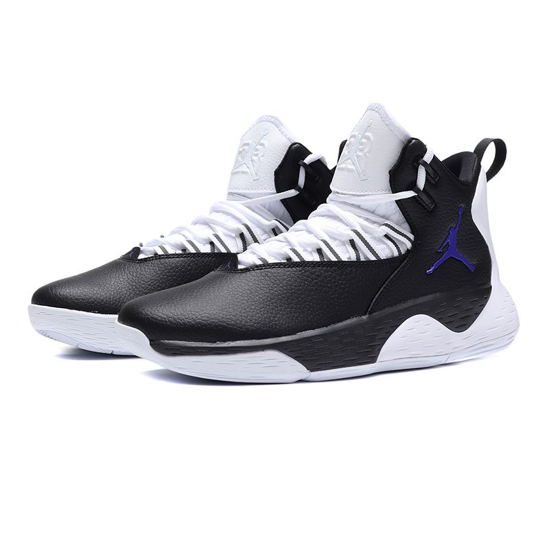 NIKE耐克男鞋篮球鞋2018秋季新款JORDAN系带中帮运动鞋AR0038. 42码 AR0038-051黑+深紫蓝+白