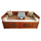 箱式罗汉床实木新中式储物禅意沙发床榻南榆木仿古雕花客厅双人床 （单色坐垫）_1.2米以下