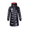 GA男装2018新款冬季银色亮面羽绒服男中长款青年连帽大衣外套潮牌 XL W3银灰