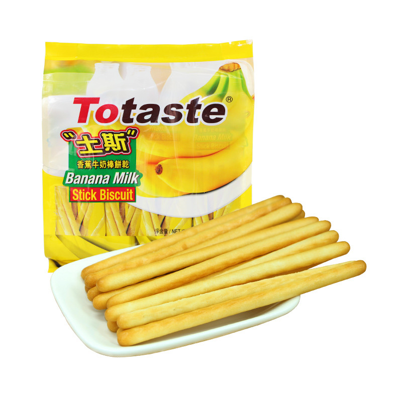 totaste土斯香蕉牛奶味饼干棒128g