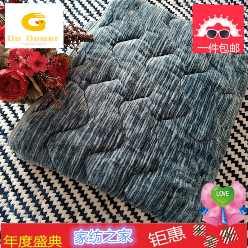出口日单加厚100*200cm时尚豹纹法兰绒床护垫毛绒床垫子冬季单人_1 140*200cm 墨绿豹纹