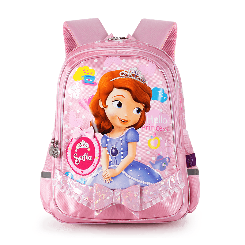 迪士尼（Disney） 书包小学生女童1-3年级苏菲亚公主一年级女孩双肩儿童背包SS80009 粉色