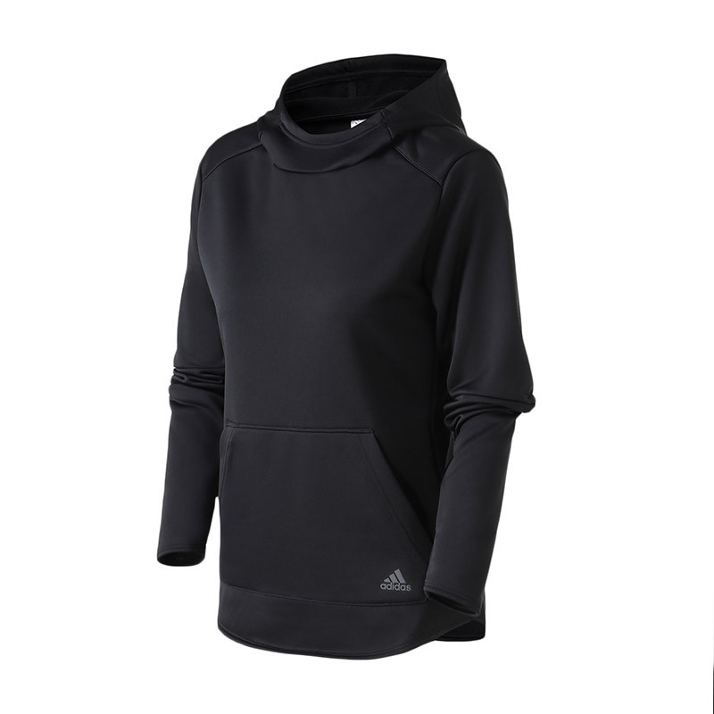 adidas女服卫衣新款连帽套头跑步休闲运动服DQ2606 XL DQ2606黑色