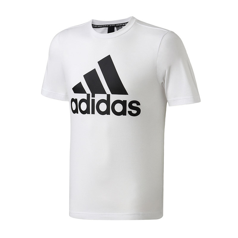 adidas阿迪达斯男子短袖T恤2018新款休闲运动服S98742 S DT9929白色+黑色