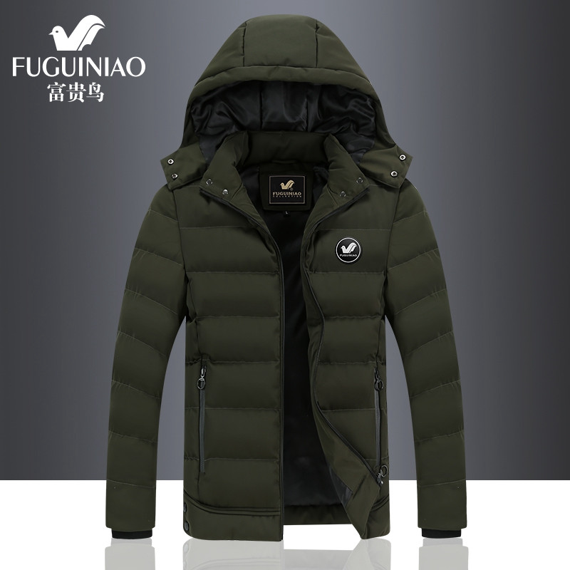 富贵鸟/FUGUINIAO男士棉衣FGN-ZGP1178 4XL 军绿色