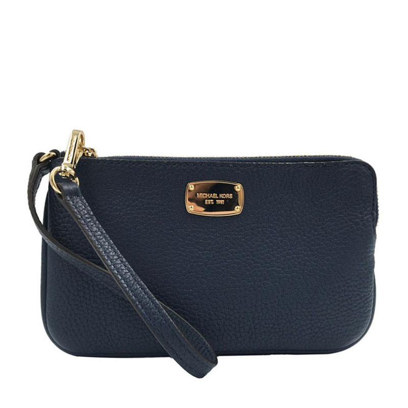 Michael Kors/迈克·科尔斯 MK女包 女士真皮手拿包 深蓝色