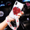 TL 苹果X手机壳日韩潮iPhone6s保护套7plus女款6splus水钻壳XSMAX手机壳带挂绳XR硅胶套软壳 iPhoneXSmax红钻（黑壳）