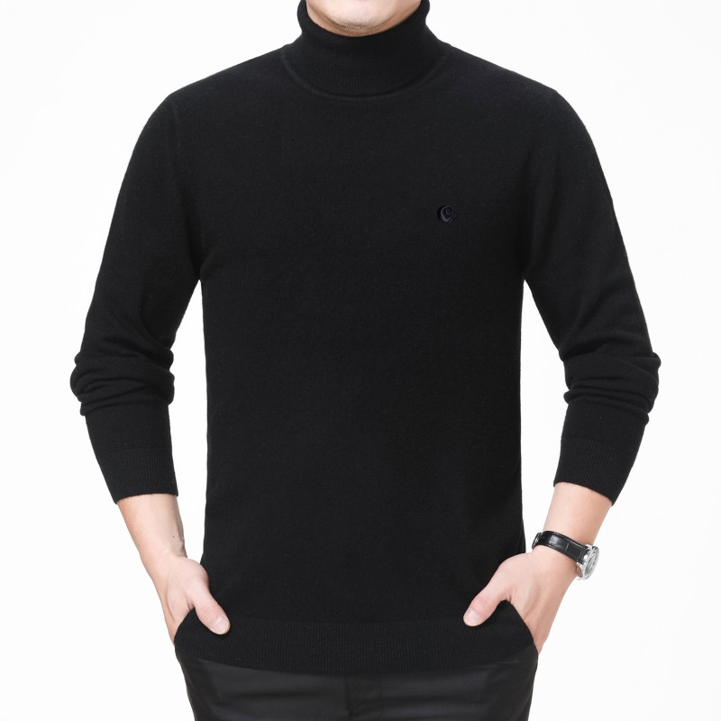 冬季加厚正品鄂尔多斯羊绒衫男100%纯山羊绒拉链半高领纯羊毛男士毛衣中年针织毛衣男高领拉链针织衫男休闲毛衣男恒源祥阿玛尼 96166上青枣红 190/104A