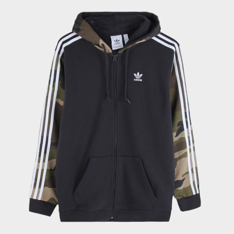 adidas阿迪达斯三叶男子秋冬季迷彩连帽休闲运动夹克外套DV2019 XL 默认颜色