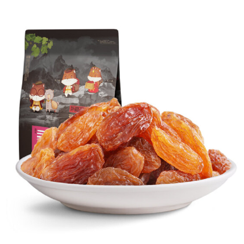 三只松鼠蜜饯果干休闲零食新疆特产提子干玫瑰红葡萄干280g/袋