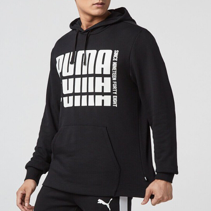 PUMA彪马卫衣长袖春秋季男子运动休闲时尚大LOGO针织连帽套头衫85380901 2XL 默认颜色