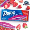 密保诺 Ziploc 美国进口 密实袋 中号24个 食品密封袋 零食果蔬保鲜袋 收纳袋 防潮防水 微波用