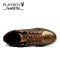 PLAYBOY/花花公子 男鞋秋冬季高帮休闲皮鞋男士加绒棉鞋子 41码 【DS67128新款】枣红加绒