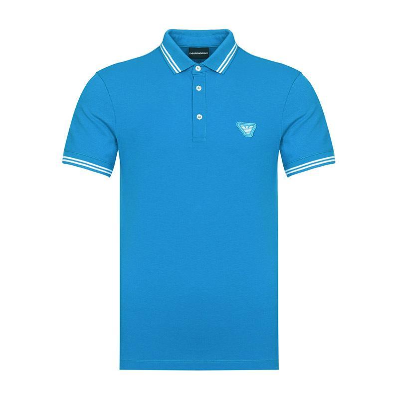 EMPORIO ARMANI 阿玛尼 男士棉质短袖POLO衫 3Z1F68 1JPTZ 0740-宝蓝色 L