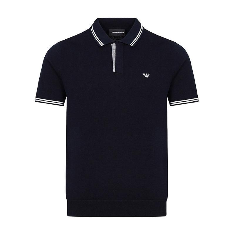 EMPORIO ARMANI EA 阿玛尼 男士棉质短袖POLO衫 3Z1MY6 1MPPZ L 0924-深蓝色