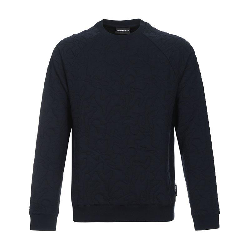 EMPORIO ARMANI EA 阿玛尼 男士混纺圆领长袖套头衫卫衣 3Z1M69 1J06Z L F903-深蓝色