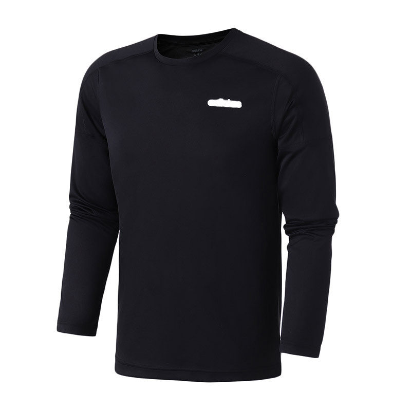 adidas男服长袖T恤套头圆领训练休闲运动服DU1264 XXL DU1264黑色