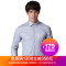 柒牌SEVEN男装商务休闲纯色格纹棉长袖衬衣 109A3002008炭灰 41