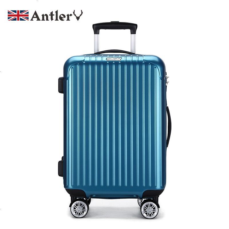 Antler/安特丽旅行箱拉杆箱行李箱托运箱登机箱男女通用密码万向轮 蓝色（五年质保，轻巧防刮） 28英寸（赠箱套，净重_5.1_kg）