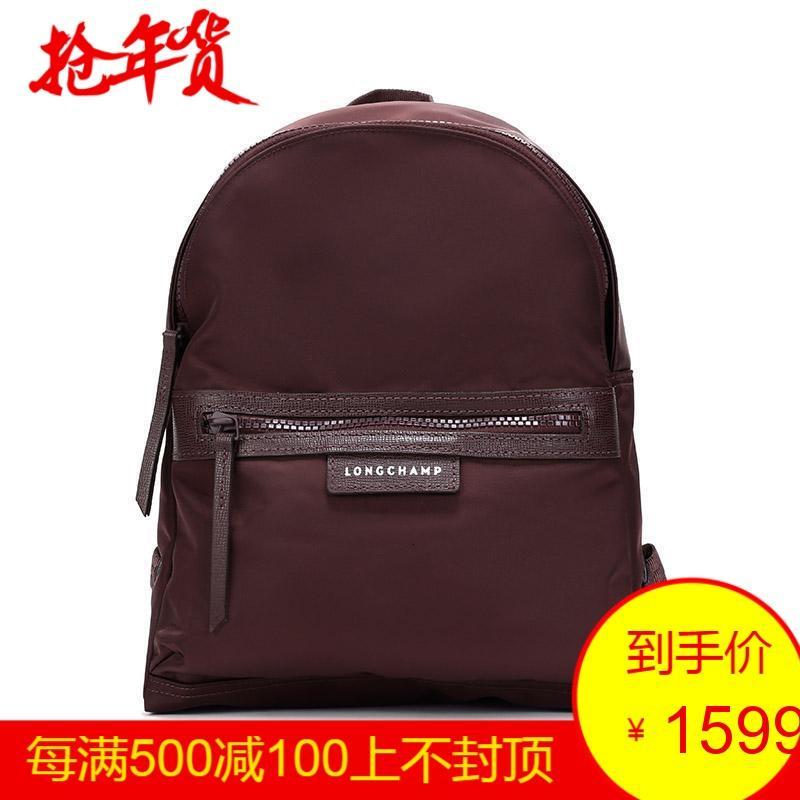Longchamp 珑骧 女款Le Pliage Néo 系列织物小号双肩包 1118 578 203-巧克力色