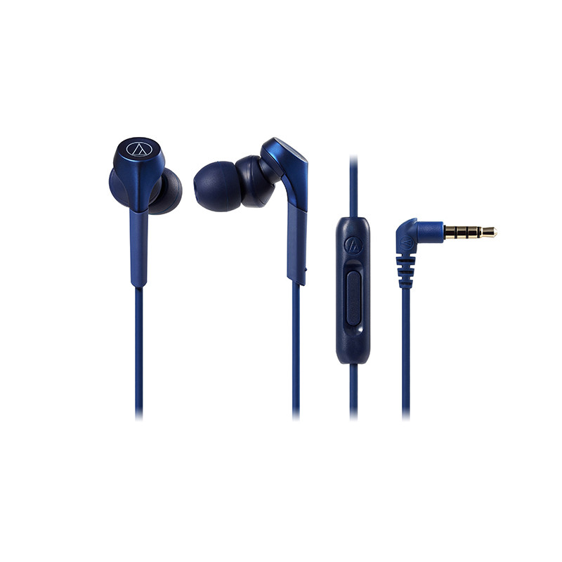 Audio Technica/铁三角 ATH-CKS550XIS 蓝色 重低音手机通话入耳式耳机
