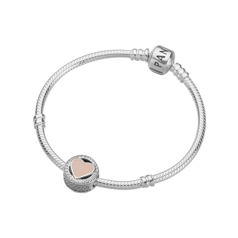 PANDORA潘多拉成品手链 心有所属 925银时尚串珠成品手链 ZH-016 16cm