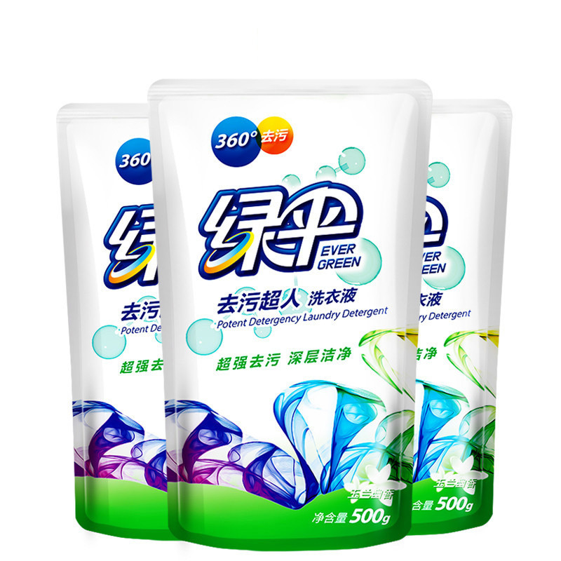 J绿伞 去污超人玉兰幽香洗衣液三袋装 500g*3袋 绿伞
