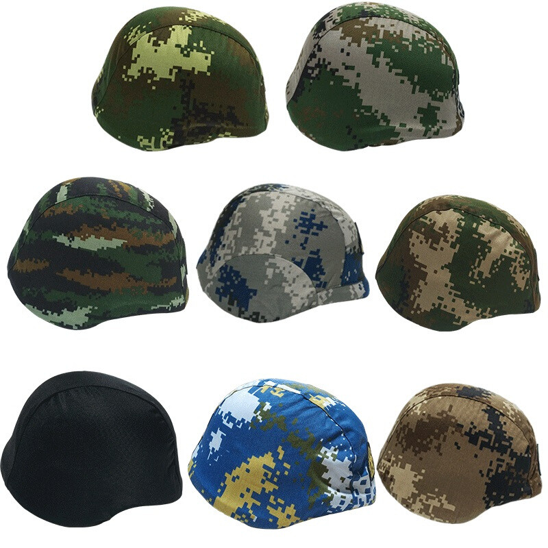 丛林狐(挂钩款)德式执勤头盔战术防爆头盔保安执勤头盔海洋迷彩款