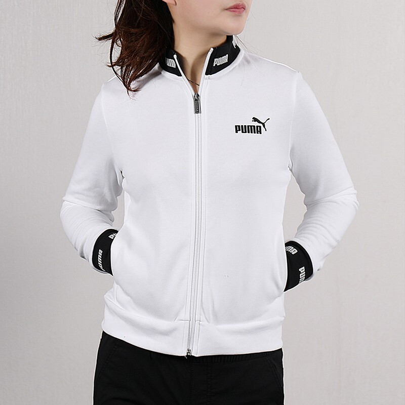 PUMA彪马女装2019春新款运动服休闲时尚青年立领棒球服跑步针织夹克学生外套844037 2XL 844037-02