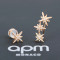 apm MONACO不对称星星流星耳钉925银耳饰AE10118OX / RE10118OX 粉金色