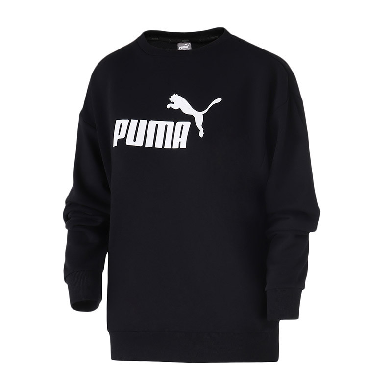 PUMA彪马女装圆领卫衣套头衫运动休闲上衣844644 XS 84464401黑