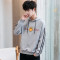 庄吉 2019春秋连帽卫衣男韩版潮流时尚宽松上衣JU-ZL96602 JU-ZL96602灰色 M