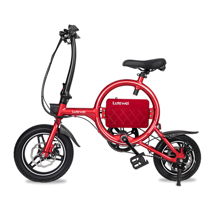 路特威O2 电动车 新国标电动自行车 锂电池折叠助力城市代步代驾车 智能电单车 红色【5.0AH】