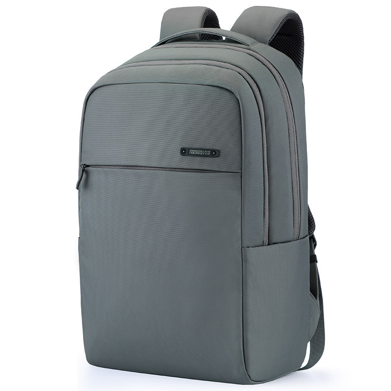 美旅双肩包商务休闲涤纶男女通用包包旅行背包电脑书包AG0 B款灰色