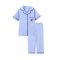 南极人儿童棉质家居服套装男童女童春夏季空调服睡衣睡裤短袖 86523蓝色 110cm