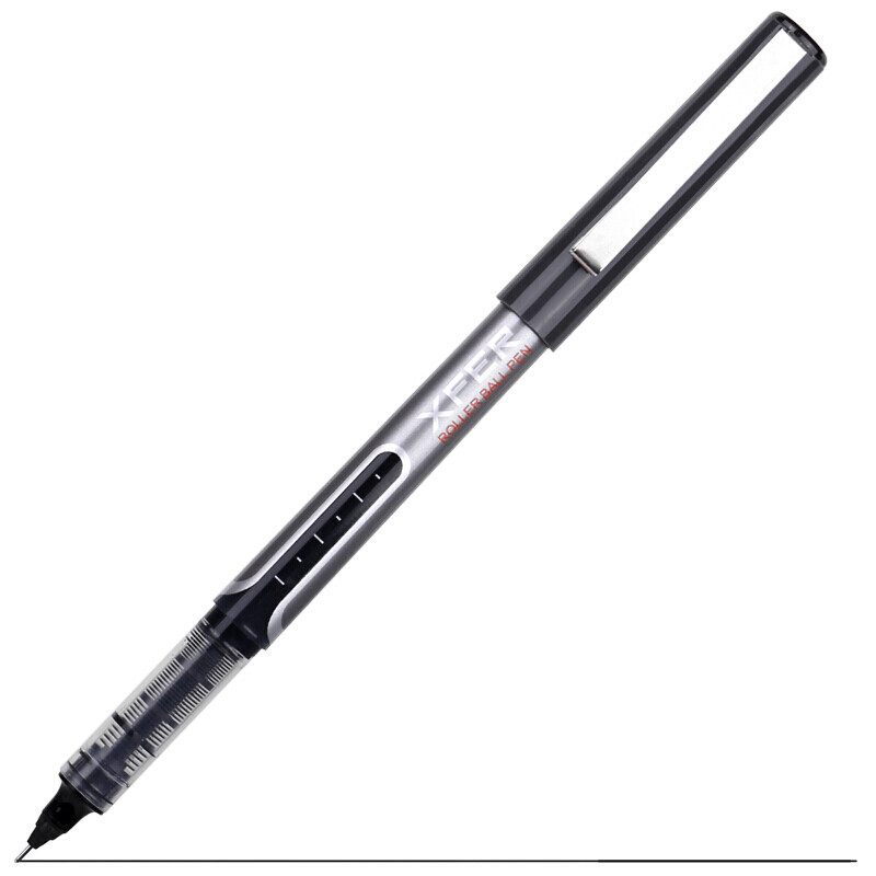 得力（deli） LH S657直液式走珠笔考试宝珠笔中性笔签字笔水笔 0.5mm全针管 黑色 12支/盒 （按盒计价） 黑色