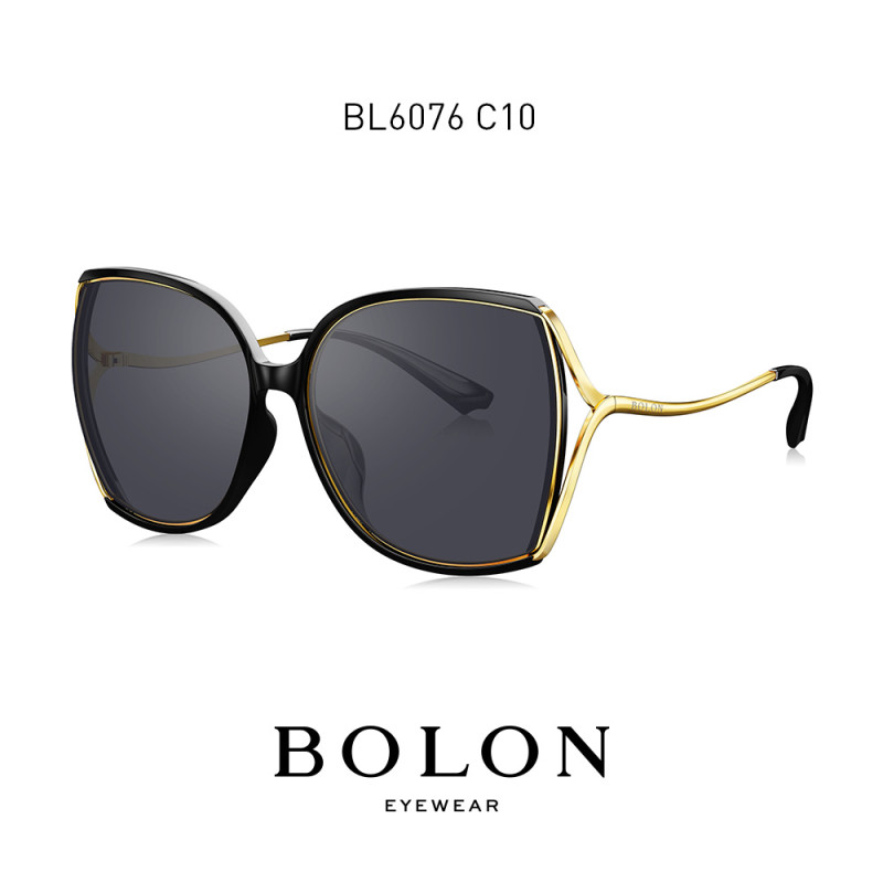 BOLON暴龙2019新款蝶形偏光镜明星同款女时尚墨镜潮太阳眼镜BL6076 BL6076C10