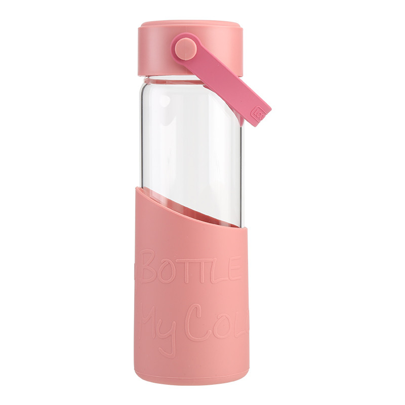 乐扣乐扣（lock&lock）旋律耐热玻璃水杯 LLG679 500ml 粉色