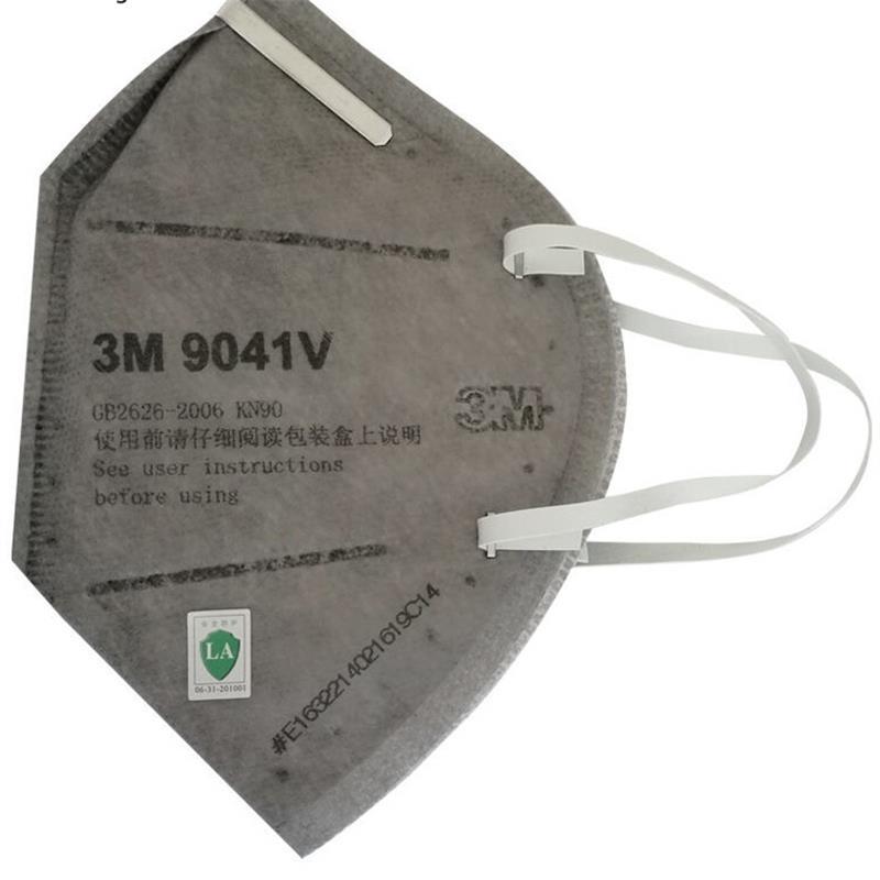 3M 口罩 9041V 含活性炭过滤有机气体喷漆异味防雾霾带阀耳带式 15只/盒 白色