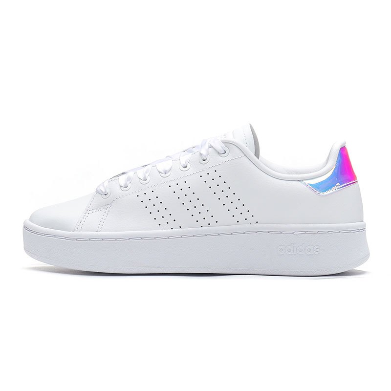 Adidas阿迪达斯NEO女鞋镭射运动鞋休闲鞋低帮板鞋EE9974 EE9974白色+镭射银 38码