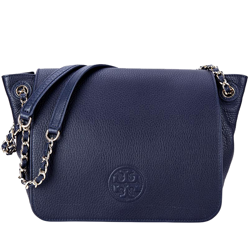 TORY BURCH 托里·伯奇 女士藏青色皮质手提单肩包 46176 405 藏青色