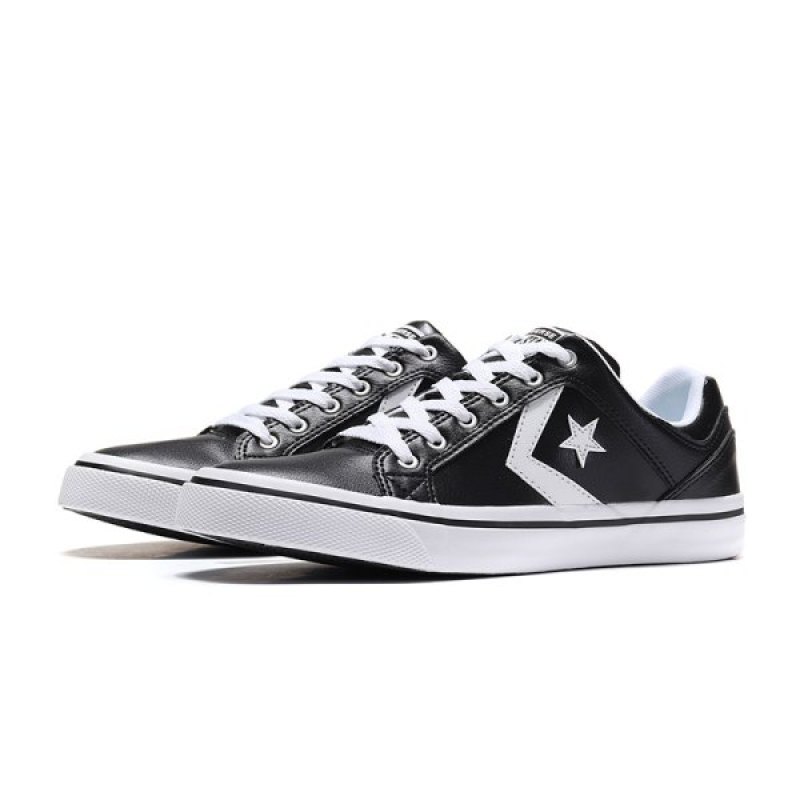 CONVERSE匡威男女板鞋星箭耐磨皮面系带休闲鞋158427C 161608C黑色 38码
